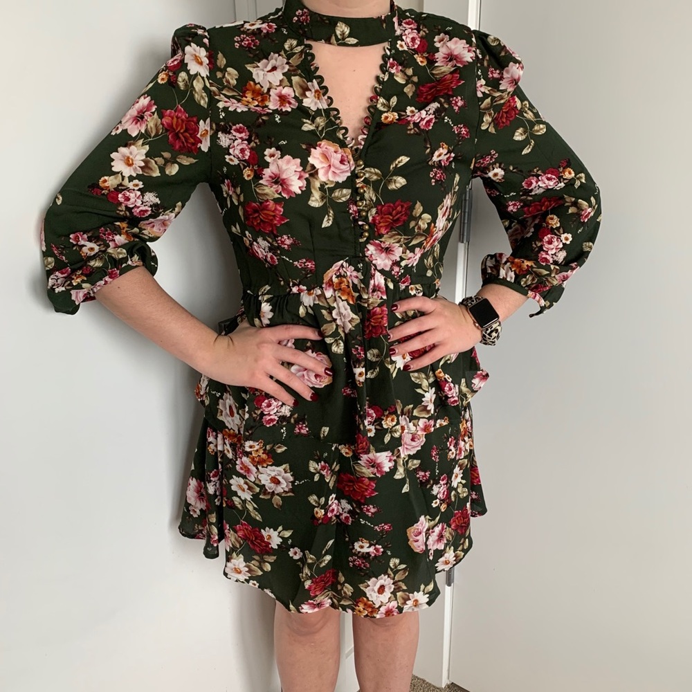 Entro Floral Ruffle Dress